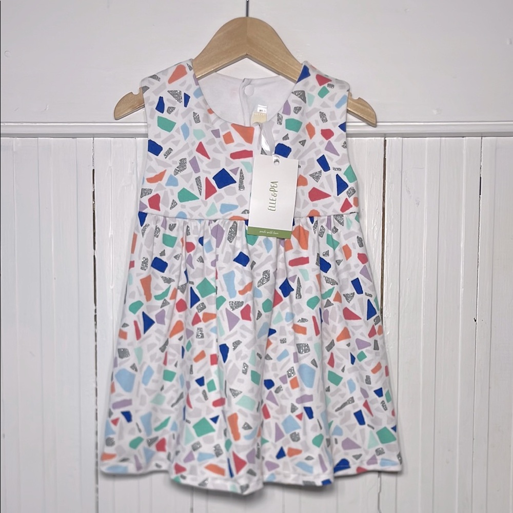 ELLE & PEA NWT Small Boutique Multicolored Gemstone Dress w/ Keyhole Back